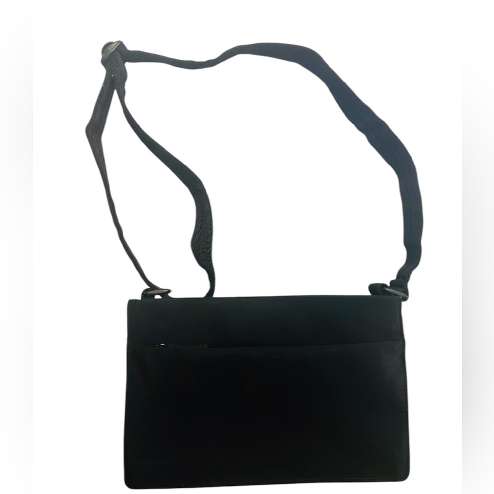 Q & A Dual Pouch Crossbody Bag  Black